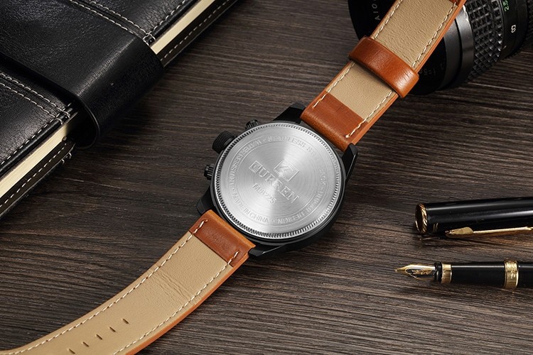 Curren Stainless Steel Leather Watch