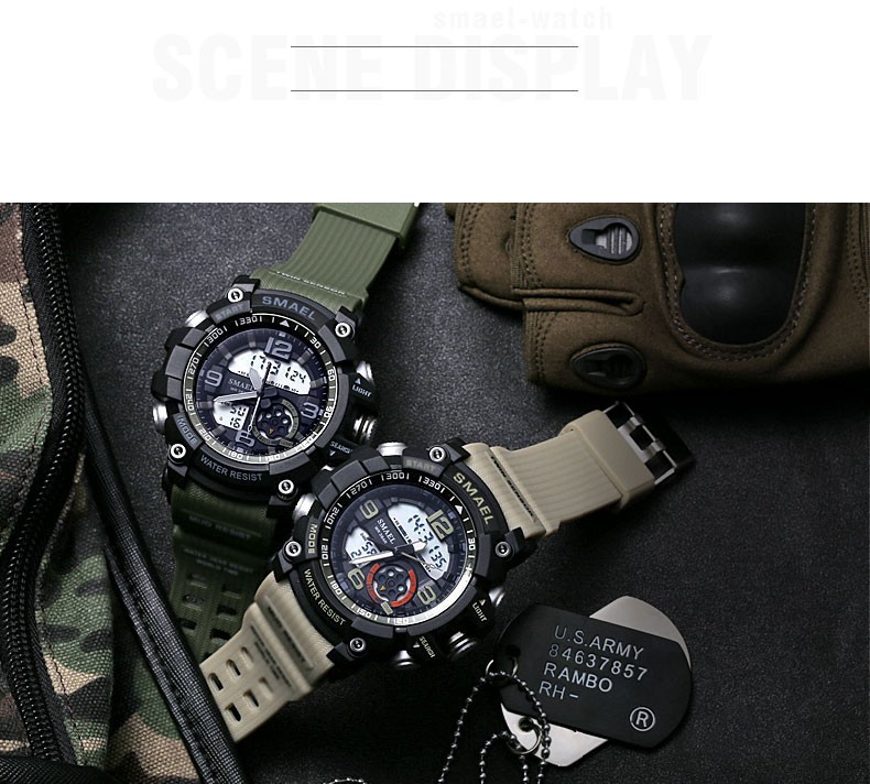 waterproof army wrist watch for men