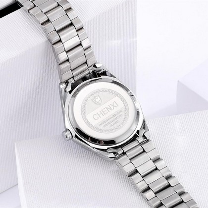 multicolor ladies watch stainless steel strap