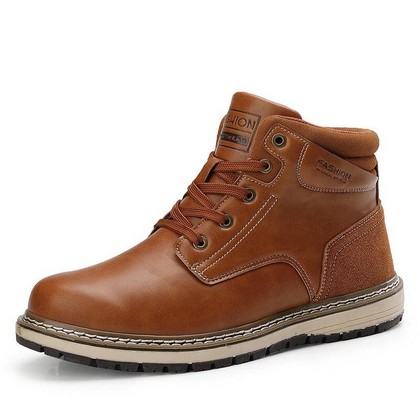 mens brown leather ankle boots and hiking shoes