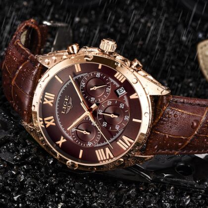 LIGE Watch For Men | Luxury Men Watches | Leather...