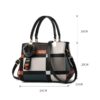 Comfortable Women’s Handbags, Plaid Material Shoulder Bag – Large Capacity and Multicolor Leather Handbag