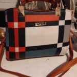 Valenkuci Brand Women's Handbags, Plaid Material Shoulder Bag - Large Capacity and Multicolor Leather Handbag