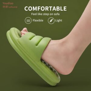 Comfortable indoor slippers. Latest ladies slippers top quality shoes for women on sale. Green Color Slippers