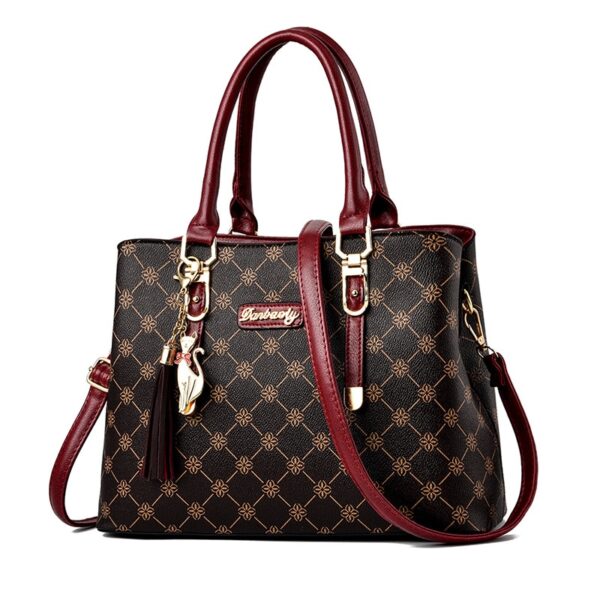Handbags and Purses-Danbaoly Crossbody Shoulder Bag for Women Fashion, PU Genuine Leather Luxury Designer Handbag-Burgundy Color, Large Capacity