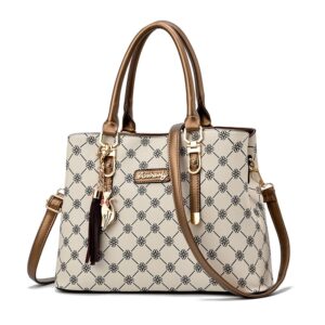 Handbags and Purses-Danbaoly Crossbody Shoulder Bag for Women Fashion, PU Genuine Leather Luxury Designer Handbag-Brown Color, Large Capacity