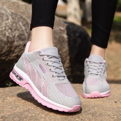 Ladies Breathable Sneakers Shoes-Light Mesh Air...