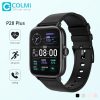 Black Android iOS Smartwatch | Bluetooth, Call, Waterproof P28 plus with Heart Rate, 28 Sports Modes, and Bluetooth Calling